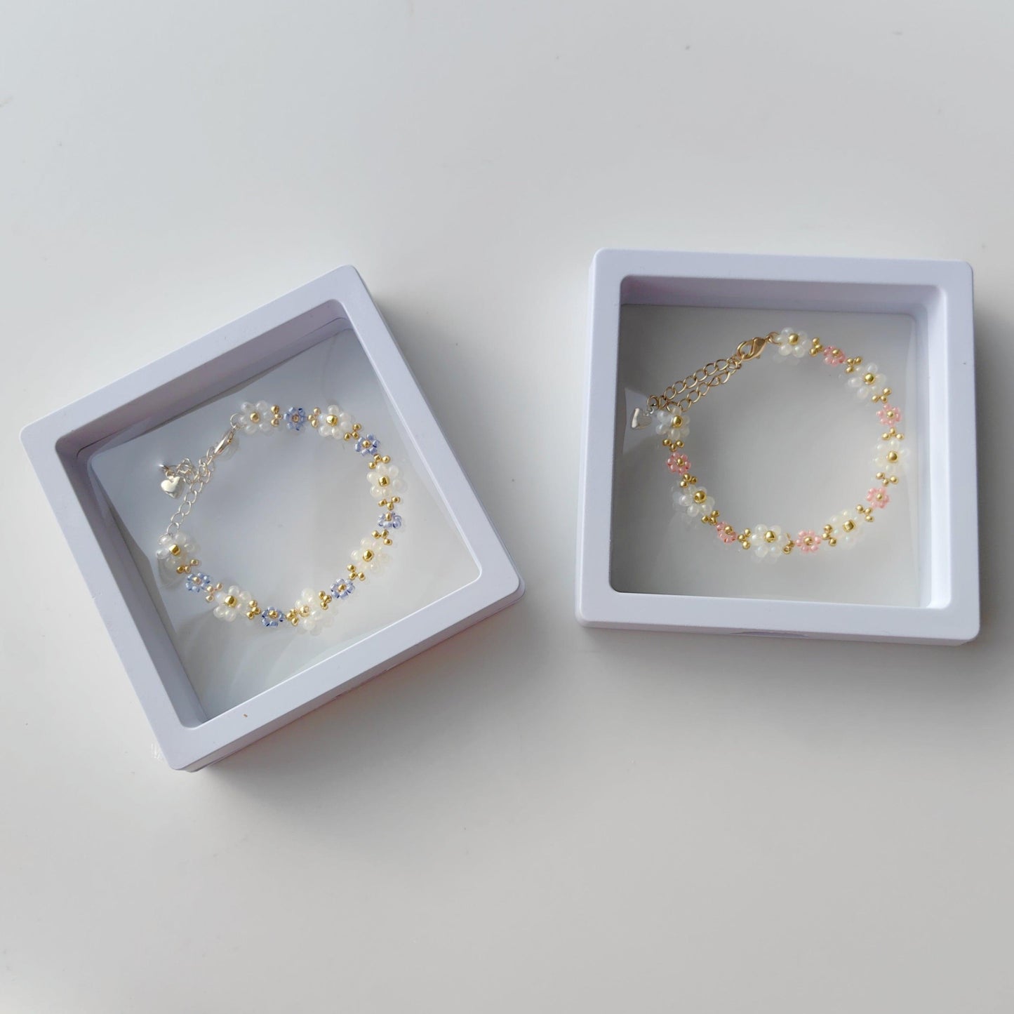 beaded flower bracelet-women