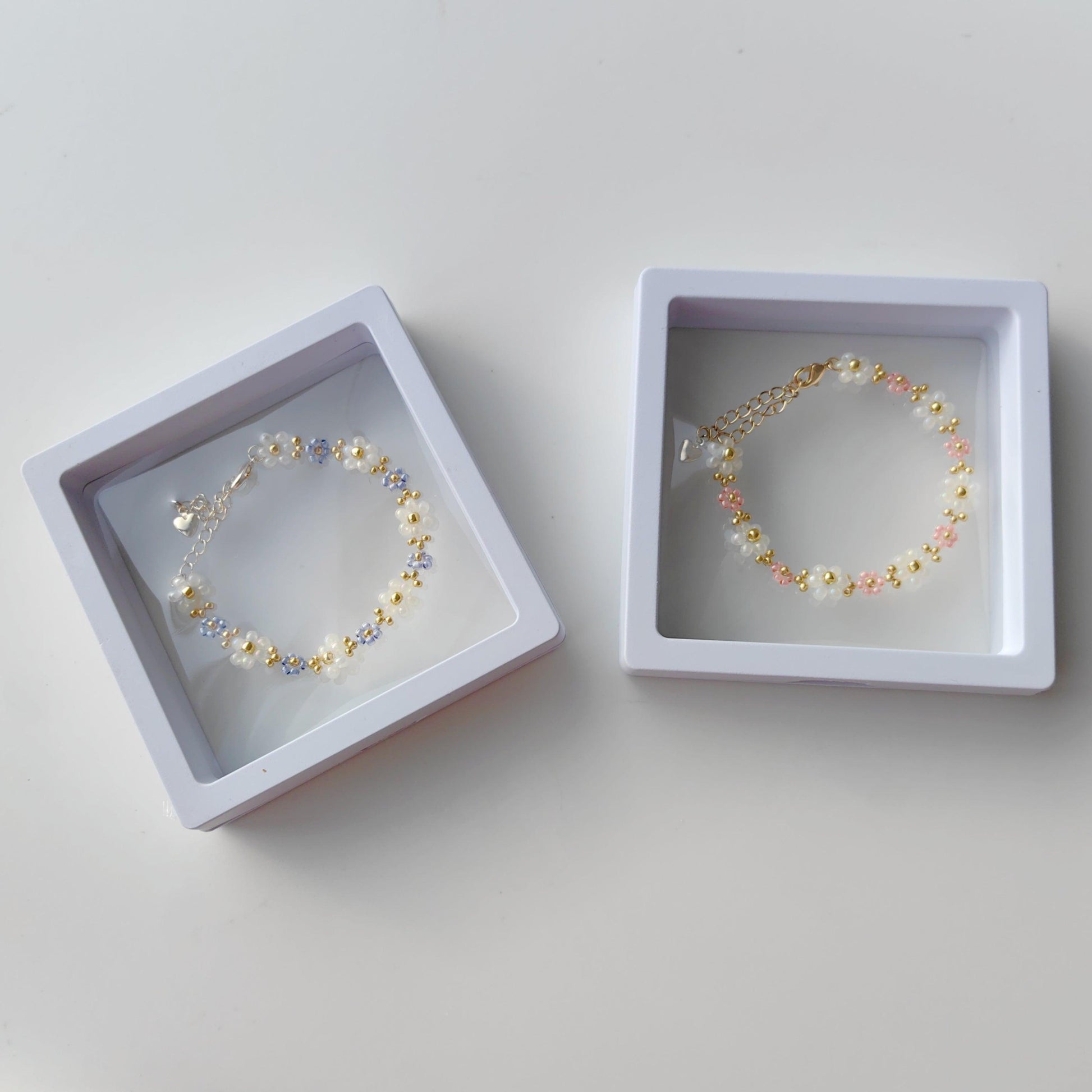 beaded flower bracelet-women