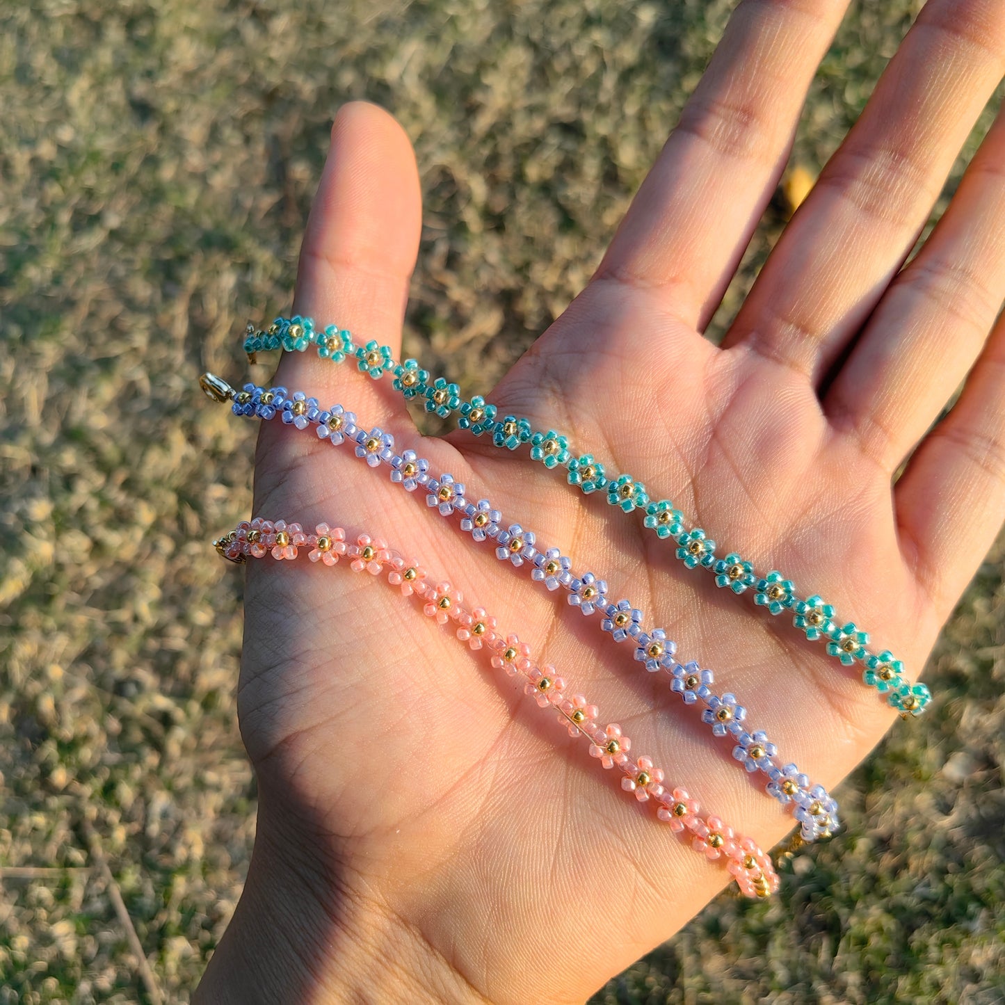 bead flower bracelets