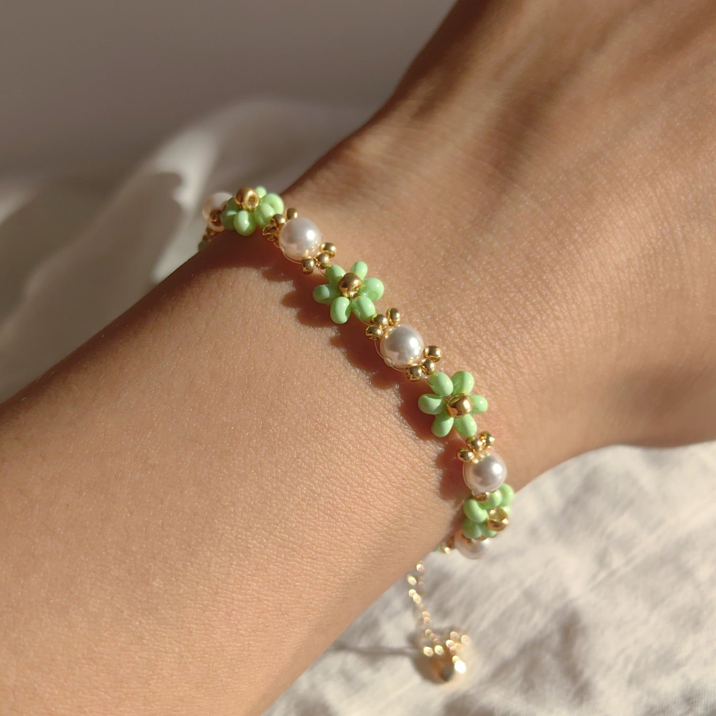 green-bead-handmade-bracelet