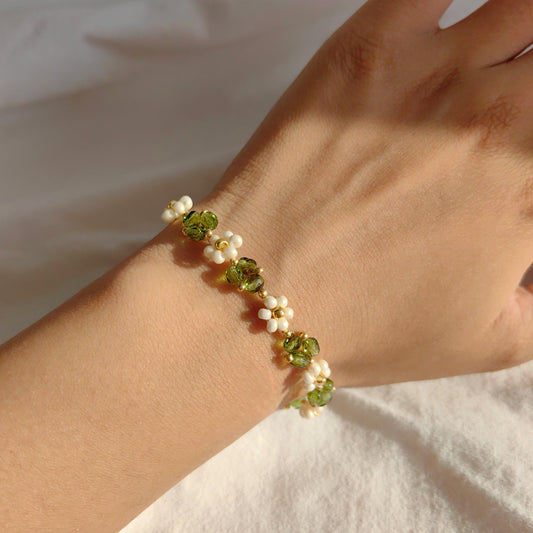beaded flower bracelets