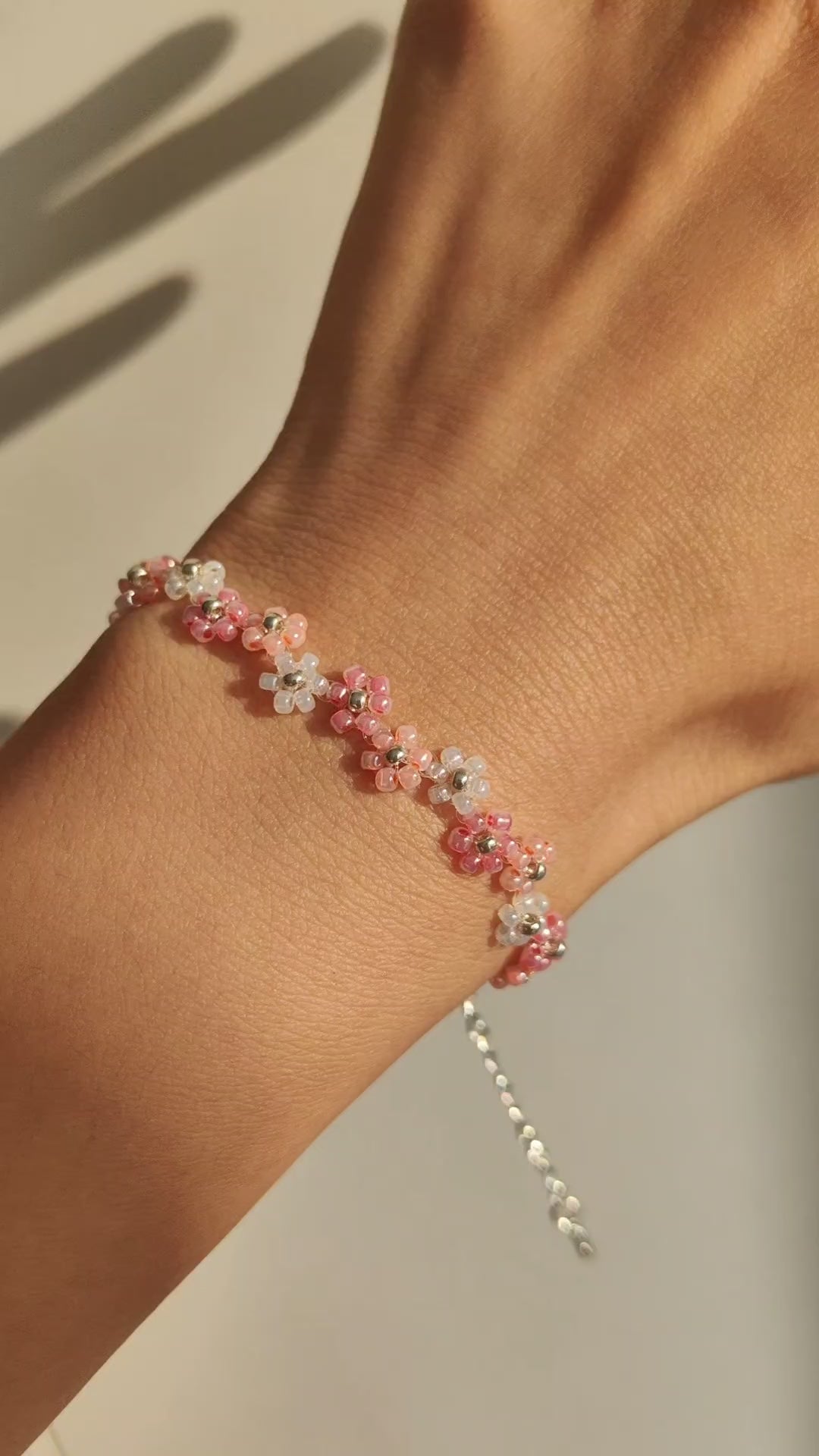 zigzag-pink-bead-handmade-bracelet