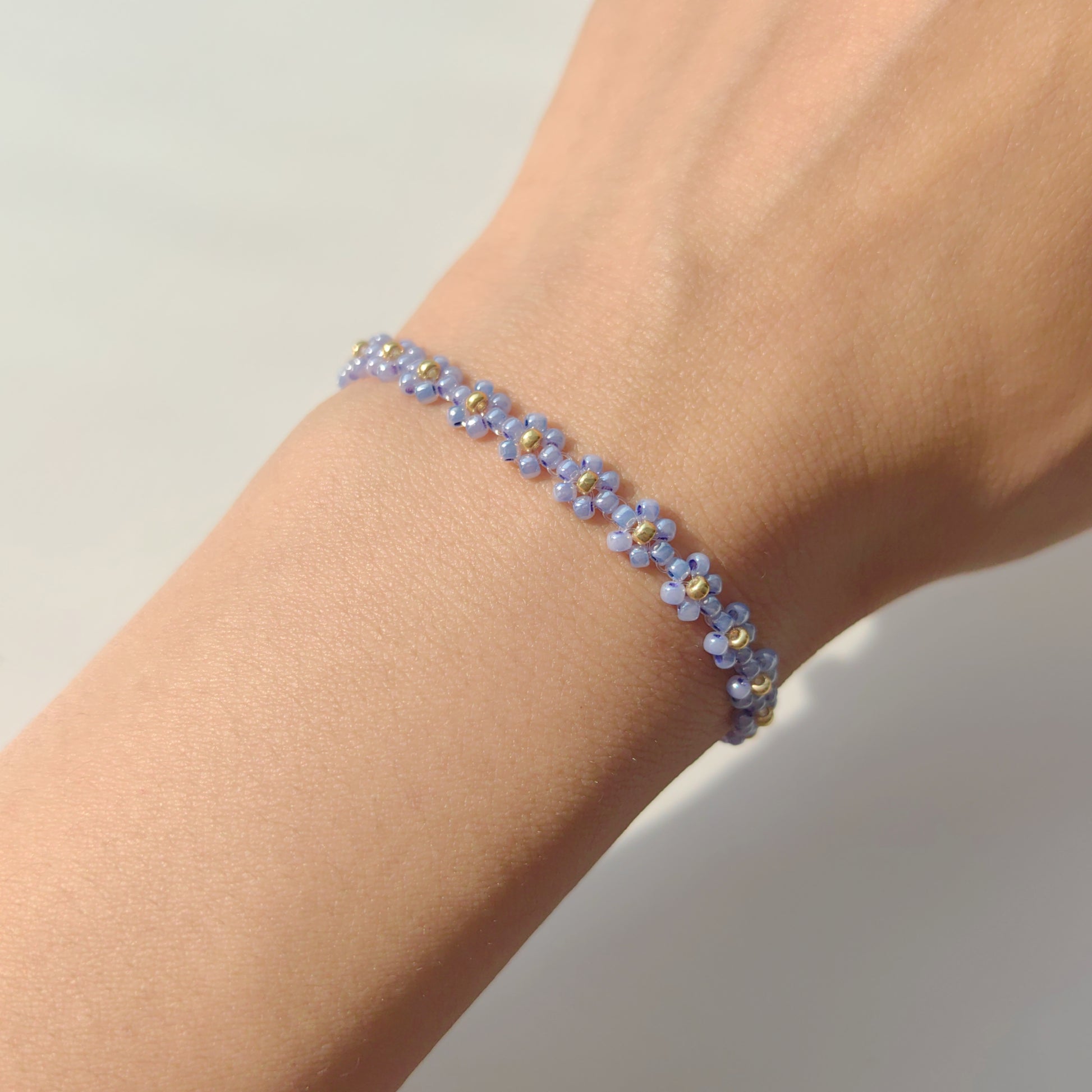 women-blue-beads-handmade-bracelet