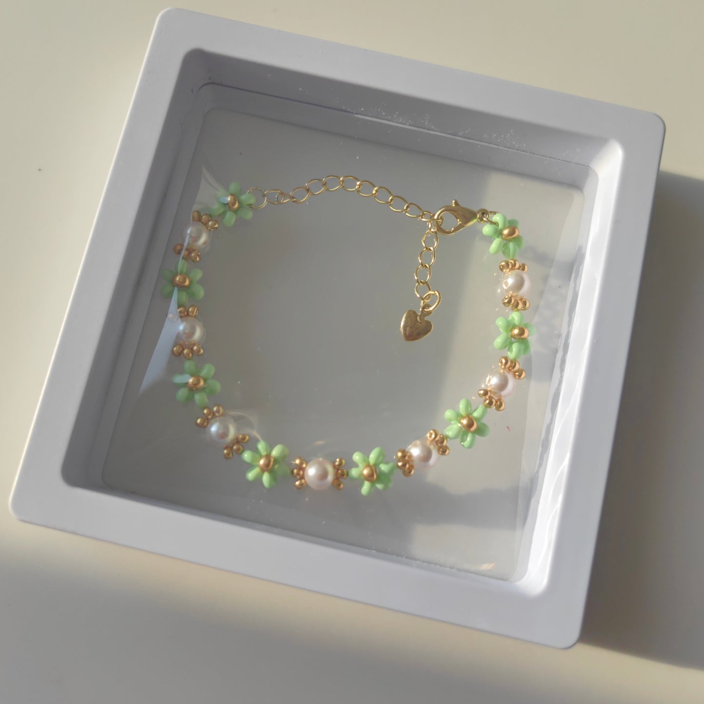 women-green-beaded-handmade-bracelet